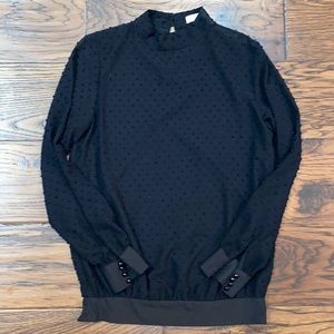 A Drip of Darling womens black long sleeve top with dots, beautiful! Size small